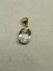 9kt Gold Canary Kunzite & Diamond Pendant - Certified - Picture 1 of 5