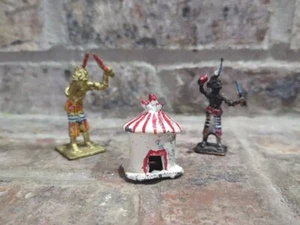 3 Vintage Hand Painted Solid Bronze Musician Figurines, Hut African Chess? - Picture 1 of 20