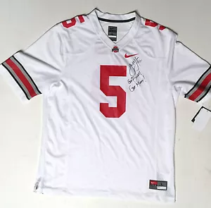 Ohio State Buckeyes #5 JEFF HEUERMAN Signed Autographed Football Jersey COA! - Picture 1 of 3