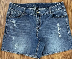 Lane Bryant Shorts Womens 18 Blue Denim High Rise - Picture 1 of 13