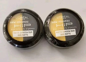 Lot of 2 LOREAL HIP MATTE SHADOW DUO, HIGH INT PIGMENTS # 907 STRIKING SEALED - Picture 1 of 2