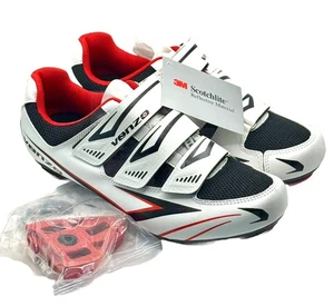 NUEVO EN CAJA Zapatillas de ciclismo de carretera Venzo SH-R07C-40 talla 40 EE. UU. Mujer’s 8 Hombre’s 6.5 - Imagen 1 de 5