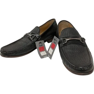 M&S Collection Black Leather Loafer Shoes UK 9 Elegant Style - Picture 1 of 12