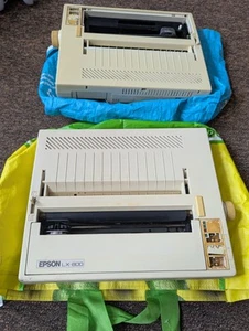 Epson LX-800 Dot Matrix Vintage Printer P70RA 1980s X 2 Set Untested - Picture 1 of 9