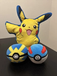 Lote de 3 Peluches Pokémon, Pikachu, Bola Rápida y Gran Bola Mercancía Auténtica - Imagen 1 de 22