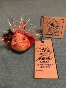 NOS~ Annalee Elf Head Doll Ornament with Tag 3” 1996 NWT Made in USA - Bild 1 von 7