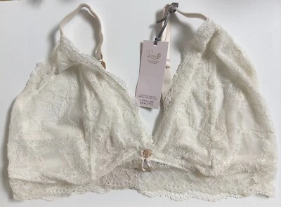 BNWT M&S Rosie Luxury Silk With French Designed Lace Longline Bralette - 20 D-E - Image 1 of 4