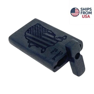 Ebenholz Holz Einbaum Set 4" -s One Hitter Pfeife - amerikanische Flagge Stash Box - US-Verkäufer - Bild 1 von 3