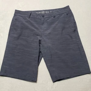 HANG TEN CARGO SHORTS MENS 36 Blue Hybrid Quck Dry Pockets Casual - Picture 1 of 7