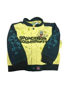 JH Design SpongeBob SquarePants Embroidered Bomber Jacket Kids 6 Nickelodeon - Picture 1 of 9