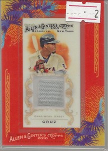 2010 Topps Allen & Ginter Baseball Relics Nelson Cruz #AGR-NC    MEM