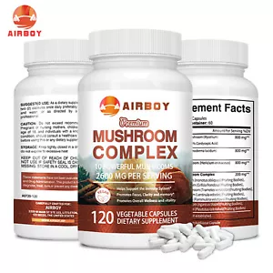 120pcs Pilzkomplex - Löwenmähne,Reishi,Shiitake - Nootropisches Gehirn Ergänzung - Bild 1 von 12