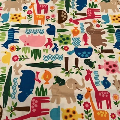 Tela de algodón Alexander Henry animales geométricos 2 yardas brillantes varios colores Foto 1 de 4