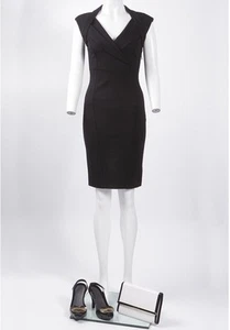 New Ted Baker Black Dixy Fitted Dress Sz 1 TB US 4 - Picture 1 of 3