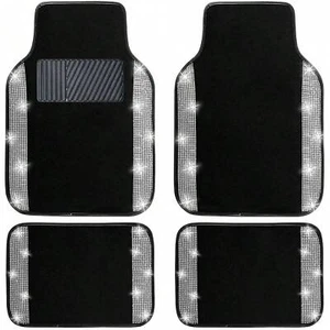 NBTEPEM Bling Car Floor Mats Full Set, Universal Fit Most Cars,SUV, Trucks, 4 Pc - Picture 1 of 62