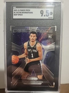 2023-24 Panini Prizm VICTOR WEMBANYAMA Deep Space ROOKIE RC SGC 9.5 Spurs - Picture 1 of 8