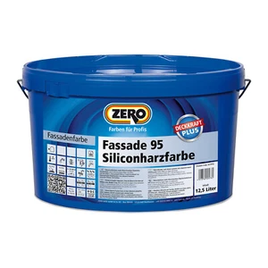 ZERO FASSADE 95 SILICONHARZFASSADENFARBE FUNGIZID ALGIZID 12.5L WEISS  - Bild 1 von 2