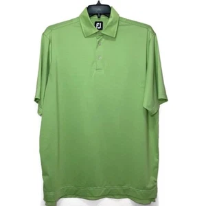 FootJoy Mens Golf Polo Shirt Size Large Green Short llSleeve Solid Polo Collard - Picture 1 of 8