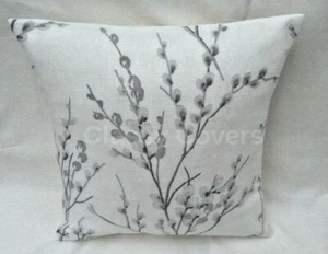 Laura Ashley Designer Cushion Cover PUSSY WILLOW White Steel Fabric Various Size - Picture 1 of 2