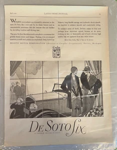 1929 DESOTO SIX AD LADIES' HOME JOURNAL + A&P AD on reverse side- VINTAGE, APRIL - Picture 1 of 13