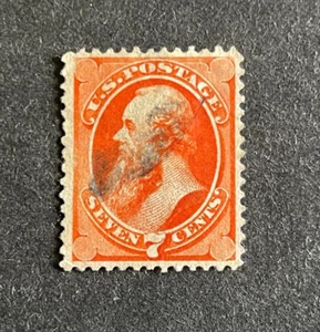 mystamps US #160, 7 cent Stanton, 1873, used, F - Picture 1 of 2