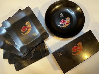 Vintage Anheuser-Busch Couroc of Monterey Tray Plate Set Beer - Image 1 of 4