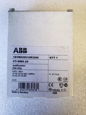 Relé de tiempo multifunción ABB ORIGINAL # CT-MBS.22 / # 1SVR630010R3200 Foto 1 de 3