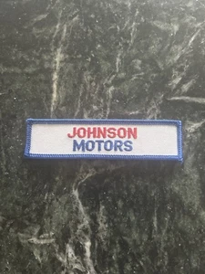 Johnson Motors Boat Outboard Vtg Iron On Tab Patch Rare Logo Technician 4” - Picture 1 of 3