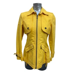 Tommy Hilfiger Yellow Trench Coat Women's Size 4P - Picture 1 of 4