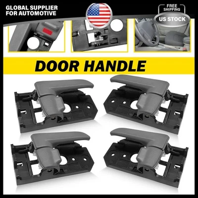 4件装内门把手灰色适用于2004-2009起亚Spectra 2005-2009起亚Spectra5 — 第 1/4 张图片