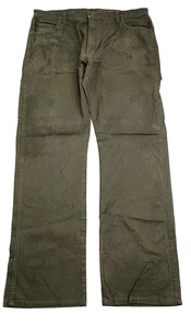 Dickies Men’s Carpenter Pants 36x34 Olive Green Workwear Made in Kenya - Picture 1 of 10