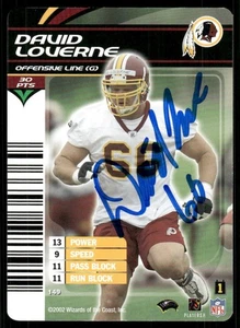 2003 NFL Showdown DAVID LOVERNE Signed Card autograph auto redskins jets - Picture 1 of 1