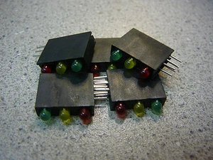 KINGBRIGHT Tri-Level 3mm CBI (LED), Array, Green/Yellow/Red **NEW** Qty.5 - Picture 1 of 1