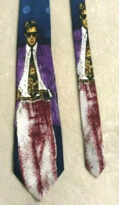 vintage "ENIGMA" SHARP DRESSED MAN NECKTIE neck tie IMPORTED BY PEACOCK SILK wow - Image 1 of 4