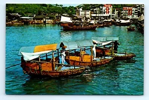 Hong Kong Postcard The Sam-Pan in Aberdeen Hong Kong 4x6 inches - Picture 1 of 2