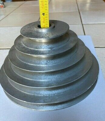 NOS Aluminum V-Belt Pulley 5 Step, 3/4 In. Bore, HAS A CHIP (SEE PHOTOS) • 43$