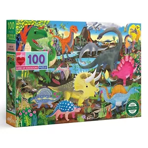 eeBoo 100 Pc Puzzle – Land of Dinosaurs Kids Toy Family Puzzle Age 5+ 05797 - Bild 1 von 7