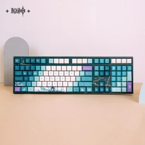 Official Genshin Impact Xiao PBT ABS LED Wired Mechanical Keyboard 108 Keys Gift - Picture 1 of 15