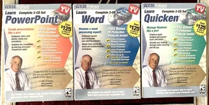 CD Video Professor Complete 3-CD Set Each: Quicken - Word - Power Point - Picture 1 of 4