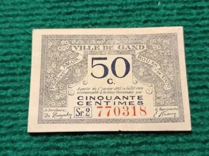 BILLET BELGIQUE D'URGENCE - 20 Centimes - GAND - SUP - Foto 1 di 2