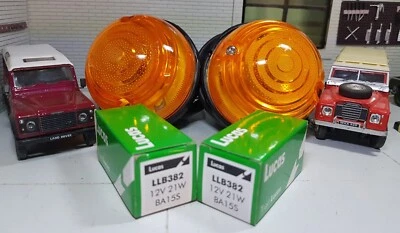 Land Rover Indicator Light Lamp Wipac Type x2 Defender Series 3 Front Rear  - Image 1 of 4