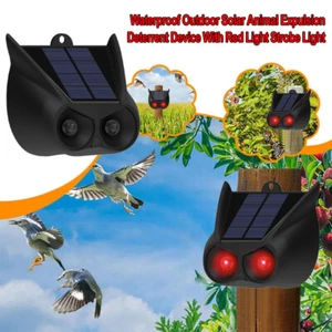 Solar Tiervertreiber Katzenschreck Hundeabwehr Garten Katzenabwehr Strobe licht - Picture 1 of 24