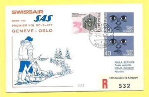 (022) BUSTA PRIMO GIORNO AVIAZIONE CIVILE COMPAGNIA SAS 1974 - Foto 1 di 2