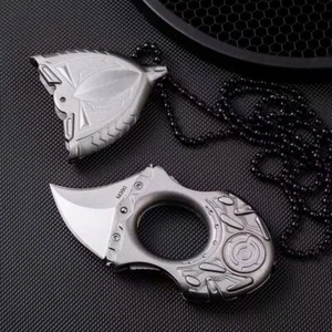 Neu Superhart Stahlkralle Messer Selbstverteidigung Anhänger Halskette Auto Ornament Geschenk - Bild 1 von 7