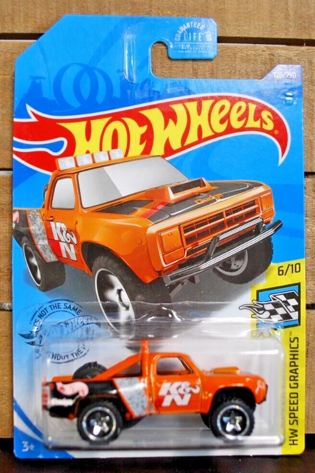 Hot Wheels 1/64 Diecast Car 87 Dodge D100 K&N Trophy Truck naranja ©edición 2017 Foto 1 de 1