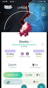Pokémon Shiny Stunky background - P T C - GO Read Description - Picture 1 of 1