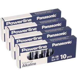 Batteria 40x MIGNON AA LR6 MN1500 PANASONIC POWERLINE INDUSTRIAL 3133mAh - Foto 1 di 10