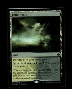 MRM ENGLISH  FOIL Fetid Heath ( Lande f�tide ) MTG magic M25 - Picture 1 of 1