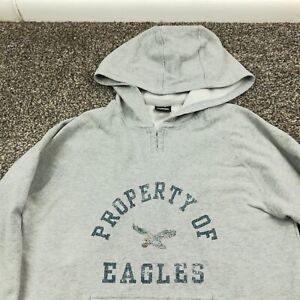 Vintage Philadelphia Eagles Hoodie Reebok Sweatshirt Stretch Gray Womens Medium