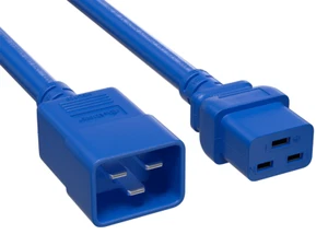 Cavo di prolunga di alimentazione resistente (IEC320 C20 a IEC320 C19), blu - Foto 1 di 3